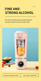 New Portable Juice Maker Blender for Shakes Smoothie 700ML Durable Juicer Steel Blades 2 In 1 Blender Bottle Smoothie Portable