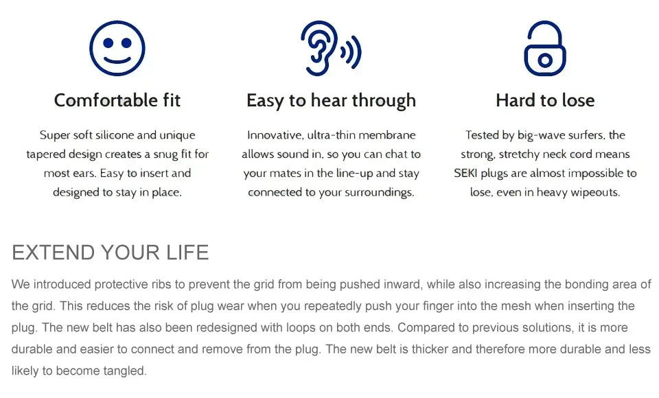 Swimming Ear Plugs for Adults, 3 Pairs Waterproof Reusable Silicone Swim Earplugs with Removable Cord,Perfect for  Water Sports