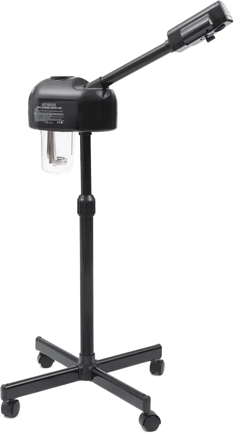Portable Aesthetic Professional Height Adjustable Facial Steamer with LCD Screen and Wheels, Suitable for Beauty Salons and Home