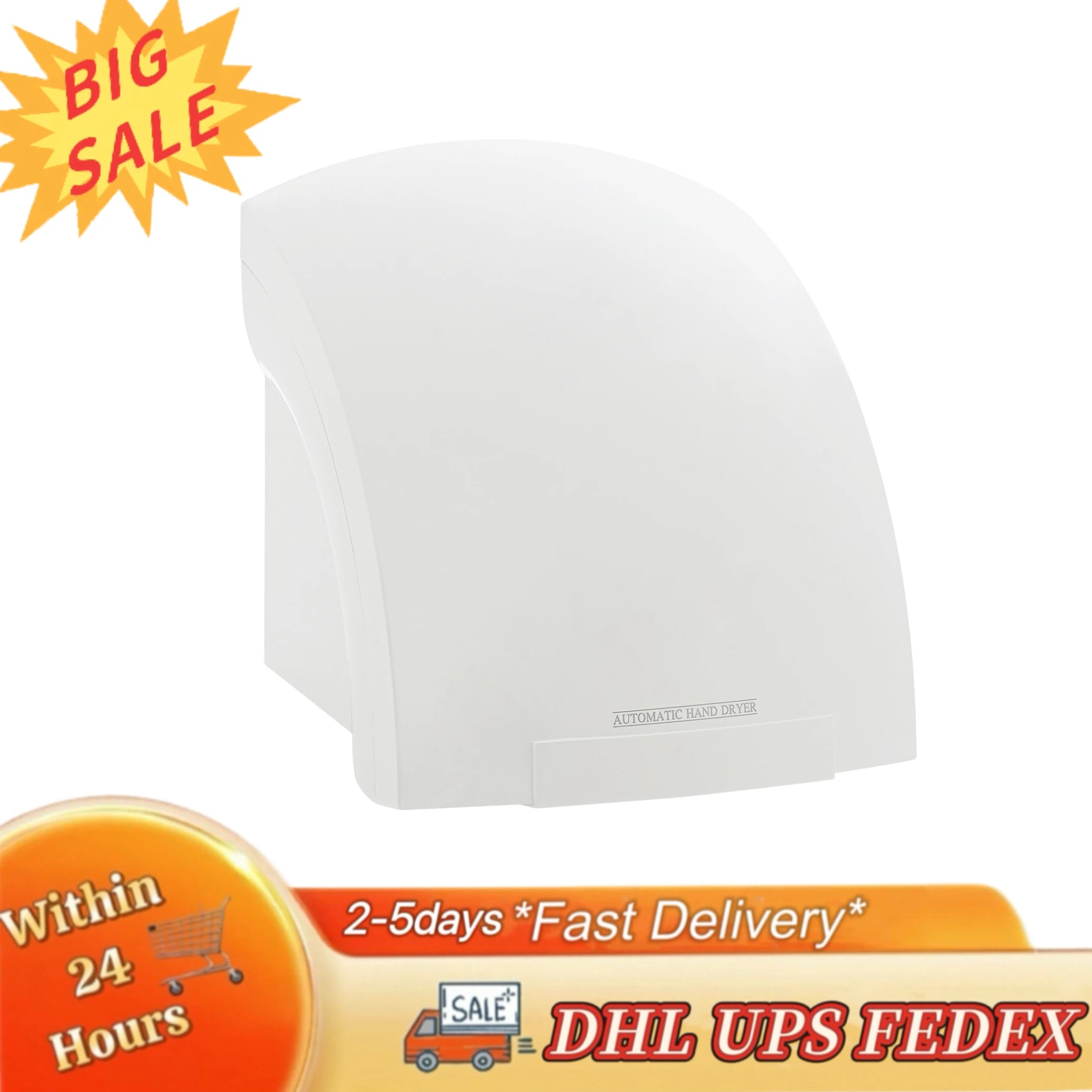 Electric Infrared Sensor Hand Dryer 1200W High Efficiency Automatic Commercial Compact Air Hand Dryer for Home Restrooms Office Main image