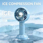 Mini Cooling Fan 3 Speed Portable Summer Refreshing Breeze Ice Pack 1800mAh Rechargeable Personal Air Conditioner