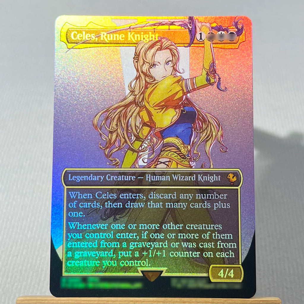 FCA FIN FIC PIP LTR FOIL4-002 magical cards Ancient Copper Dragon Tcg proxy Traveling Chocobo Celes, Rune Knight gathering
