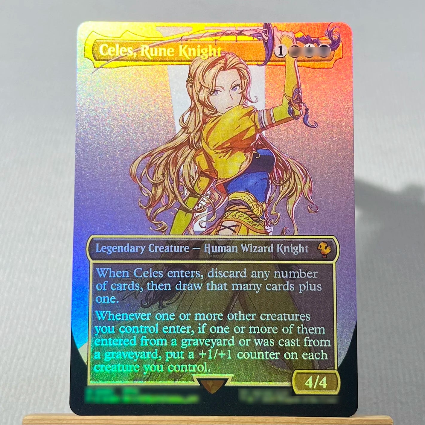 FCA FIN FIC PIP LTR FOIL4-002 magical cards Ancient Copper Dragon Tcg proxy Traveling Chocobo Celes, Rune Knight gathering