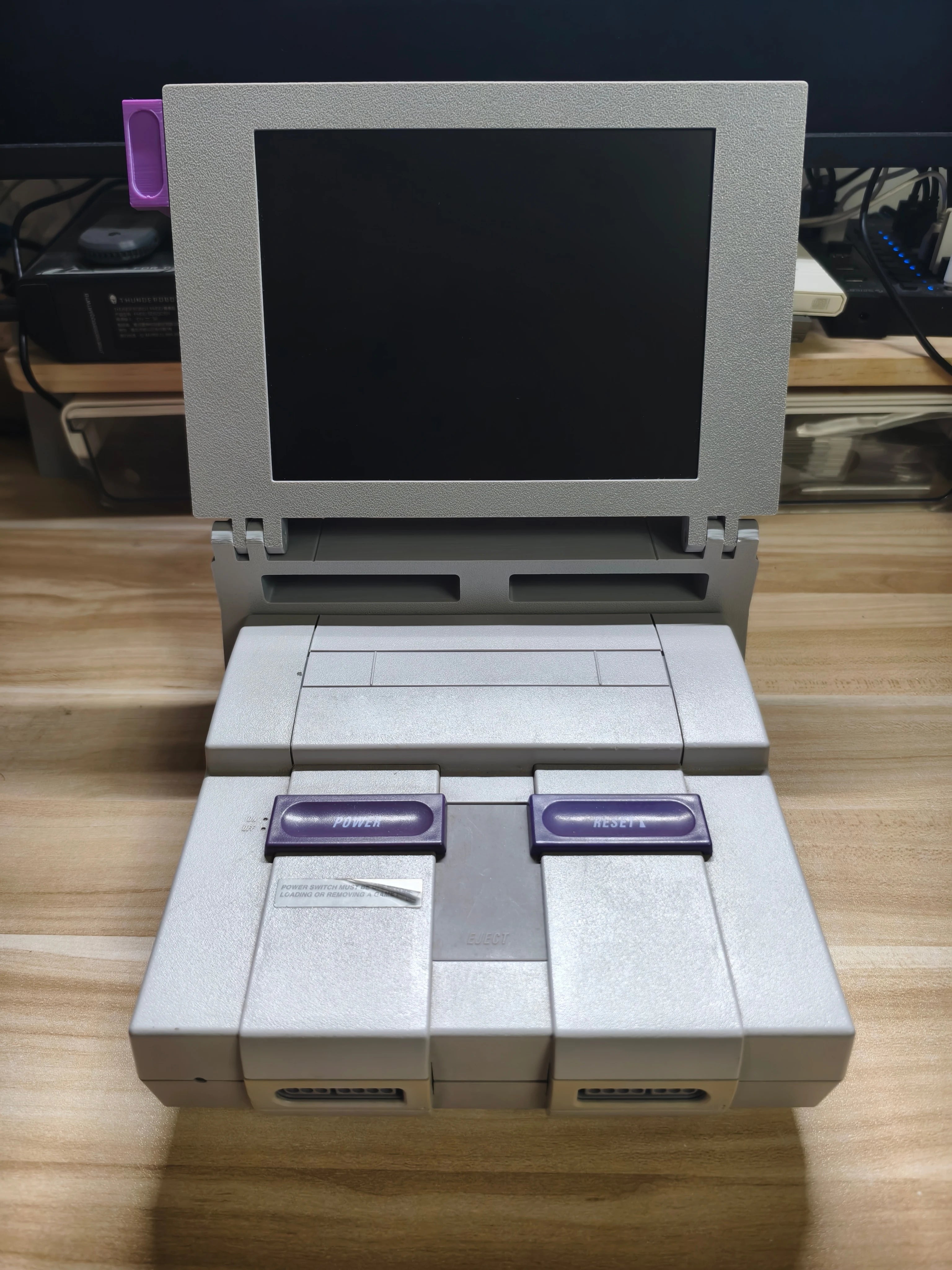 8Inch SNES Retro Arcade Game Machine 3D PRINT Portable Display Mini Monitor With Stereo For SNES ARCADE Game console Secondary image
