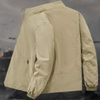 Men's Stand Collar Jacket Spring Breathable Lightweight Anti-Wrinkle Windbreaker Outdoor Sport Casual Quick-Drying Work Jackets