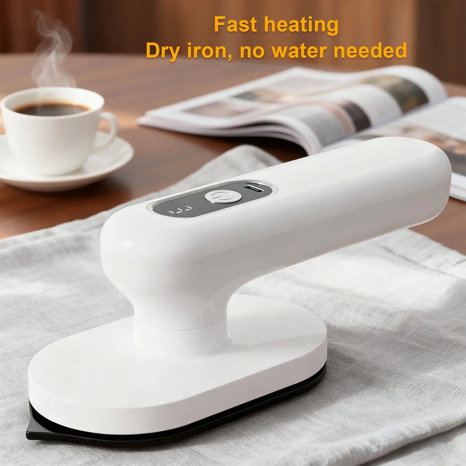 Cordless Clothes Dry Iron Rapid Heating Folding Small Portable Handheld Iron Wrinkle Remover for Home Travel Dry Iron Main image