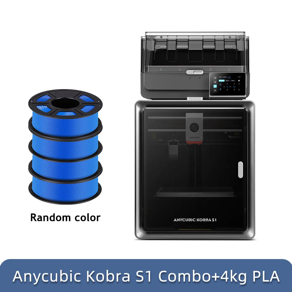 Anycubic Kobra S1 Combo Multi-Color 3D Printer High Precision Core XY Stable Structure Ultra-Quiet Max Speed 600mm/s 3D Printer
