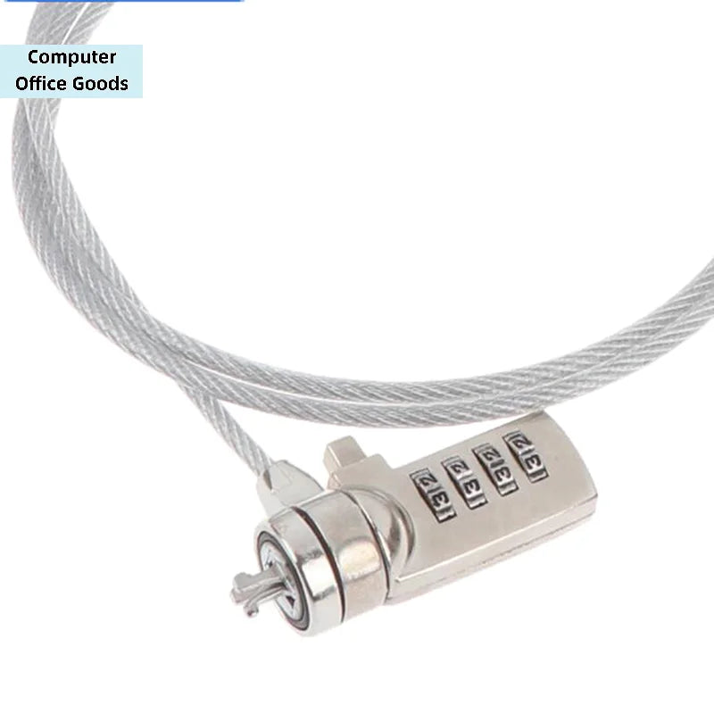【4 Digit Security Password Computer Lock Anti-theft Chain For Notebook PC Laptop】