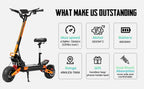 VREOM Z36-Adults Electric Scooter-5600W Motor 60V30AH Battery Off Road E-Scooter,75KM/H Speed 11'' Tire Foldable EScooter