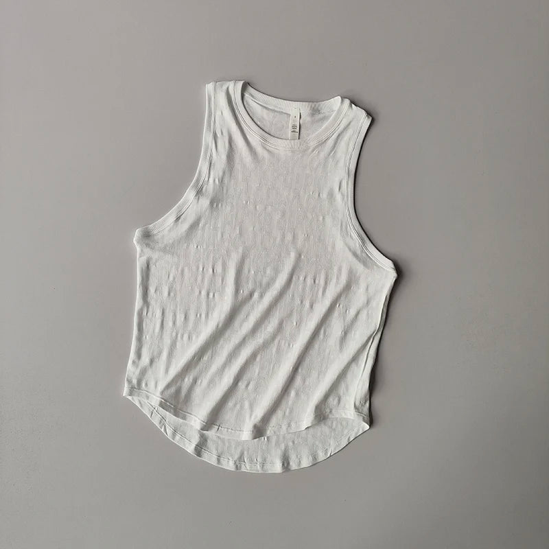 New Sleeveless Pilates Sports Blouse for Women's Summer Thin Vest Fitness Quick-drying Sleeveless Yoga Shirts Top Loose Suit