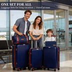 Premium Thickened 5-Piece Luggage Set, 20/24/28 Inch Trolley Suitcase Equipped with 360° Swivel Wheels & Safety Lock, Sturdy Multi-size Case for Business & Daily Travel