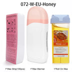 Unisex Roll on Depilatory Wax Cream Hair Removal Roller Wax Heater Waxing Hot Cartridge Warmer Equipment Tool Waxing Kit