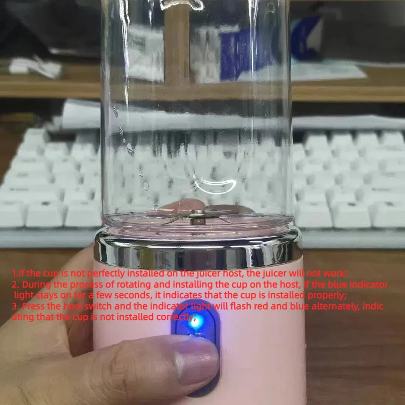 HOMEFISH Double Cup Multifunction Usb Fruit Mixers Juicers Portable Electric Juicer Blender Fruit Juicer Cup Food Milkshake