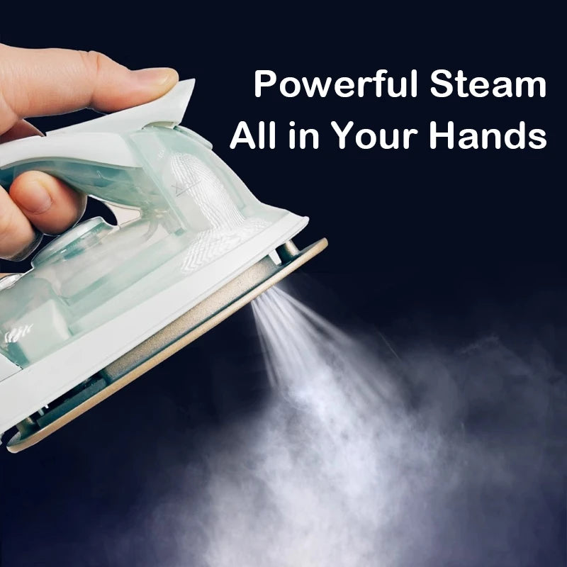 100-240V Mini Iron Handheld Garment Ironing Machine Ceramic soleplate Wet Dry Dual use Clothes Fabric Ironing Portable fortravel