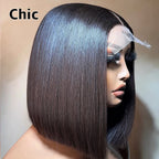 260% Density Real HD 5x5 Lace Closure Wigs Super Double Drawn Vietnamese Virgin Hair Short BOB Wig Glueless Pre Plucked Lace Wig