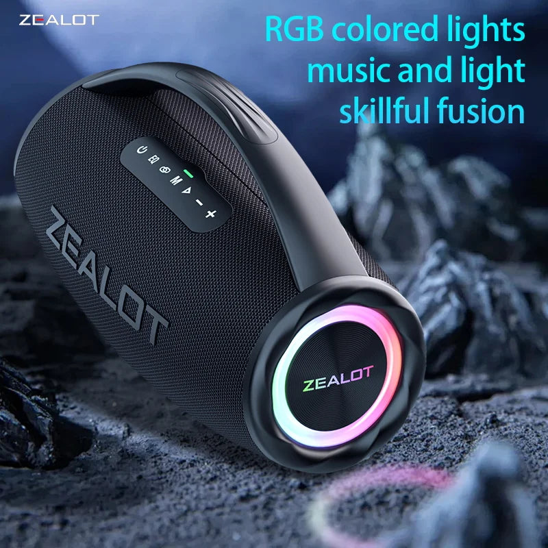 ZEALOT-S97 80W Portable Outdoor Bluetooth Speaker, HiFi Sound, Subwoofer, Dual Pairing, Fast Charging, 16000mAh Battery