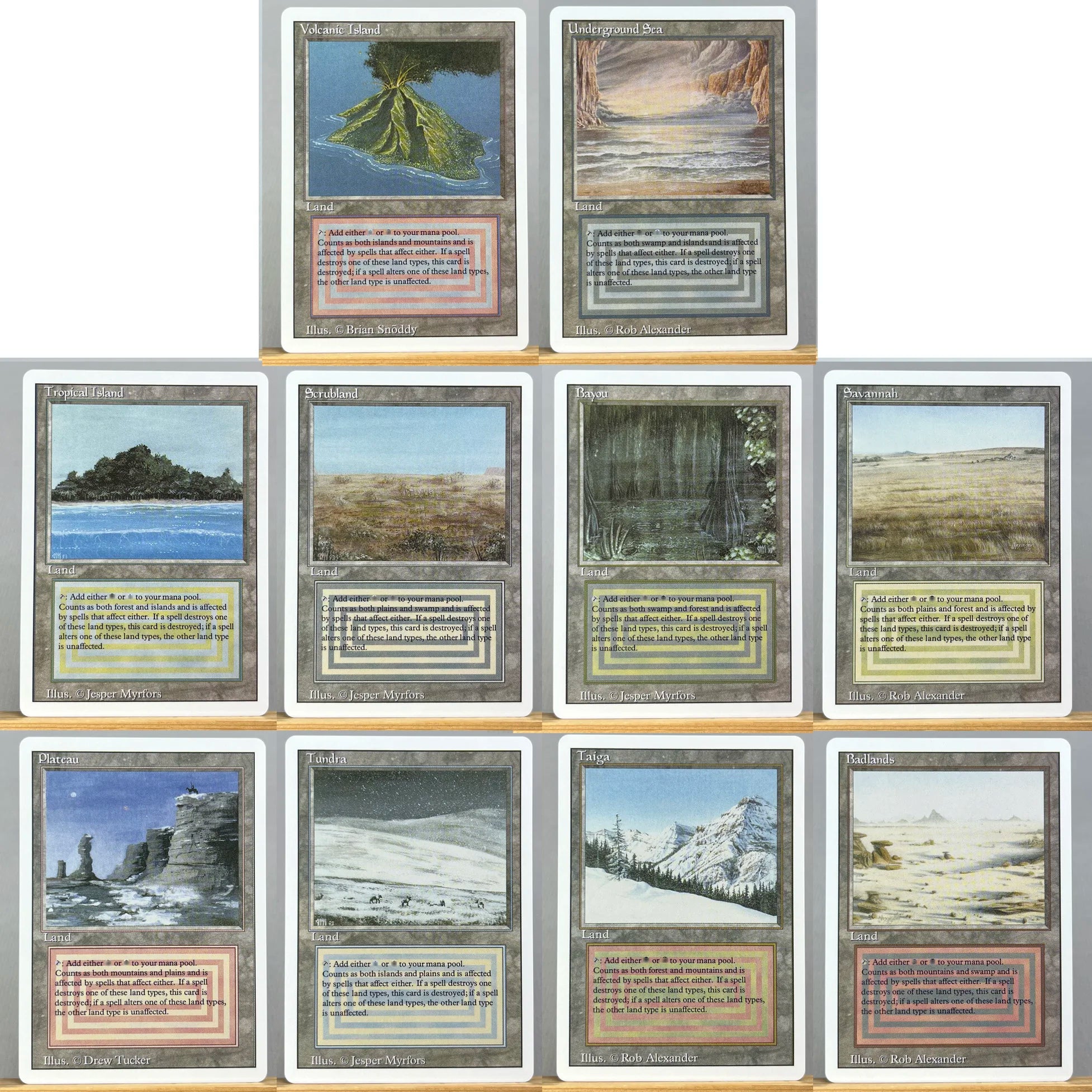 unlimited Revised MIX2/002 Tcg dual lands unlimited proxy magical cards tundra scrubland home play Revised underground gathering