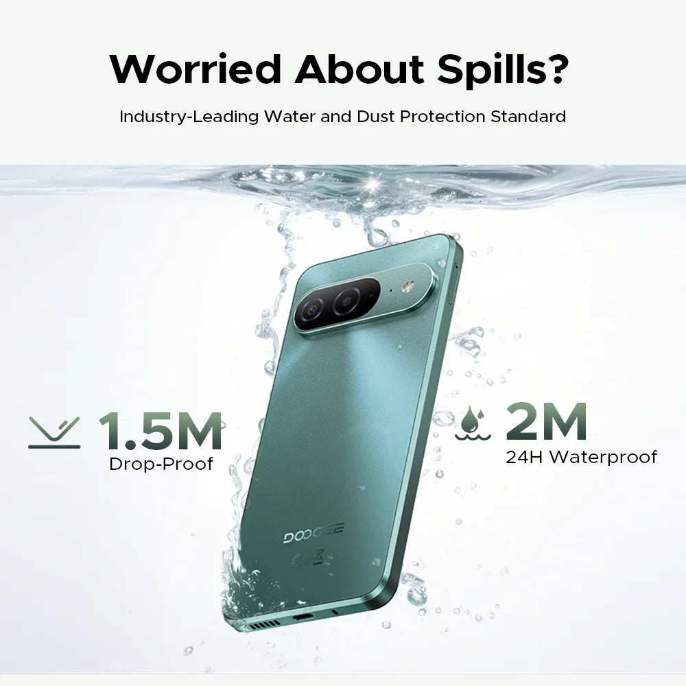 World Premiere DOOGEE B10 Smartphone 7600mAh Battery 6GB 256GB 6.6'' Display 64MP AI Camera Gemini AI Android 16 Mobile Phone