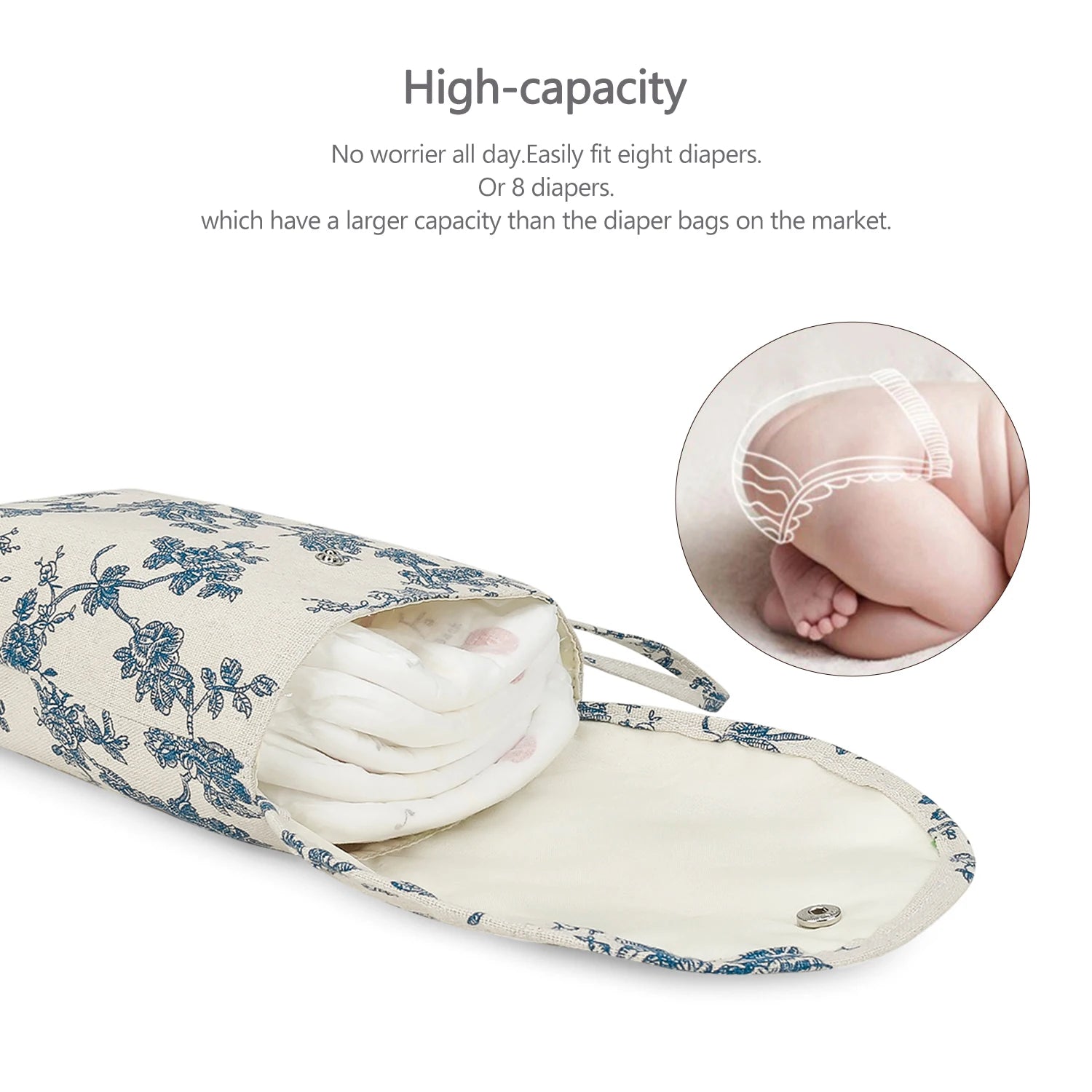 Baby Diaper Bag Reusable Mommy Diaper Storage Bag Baby