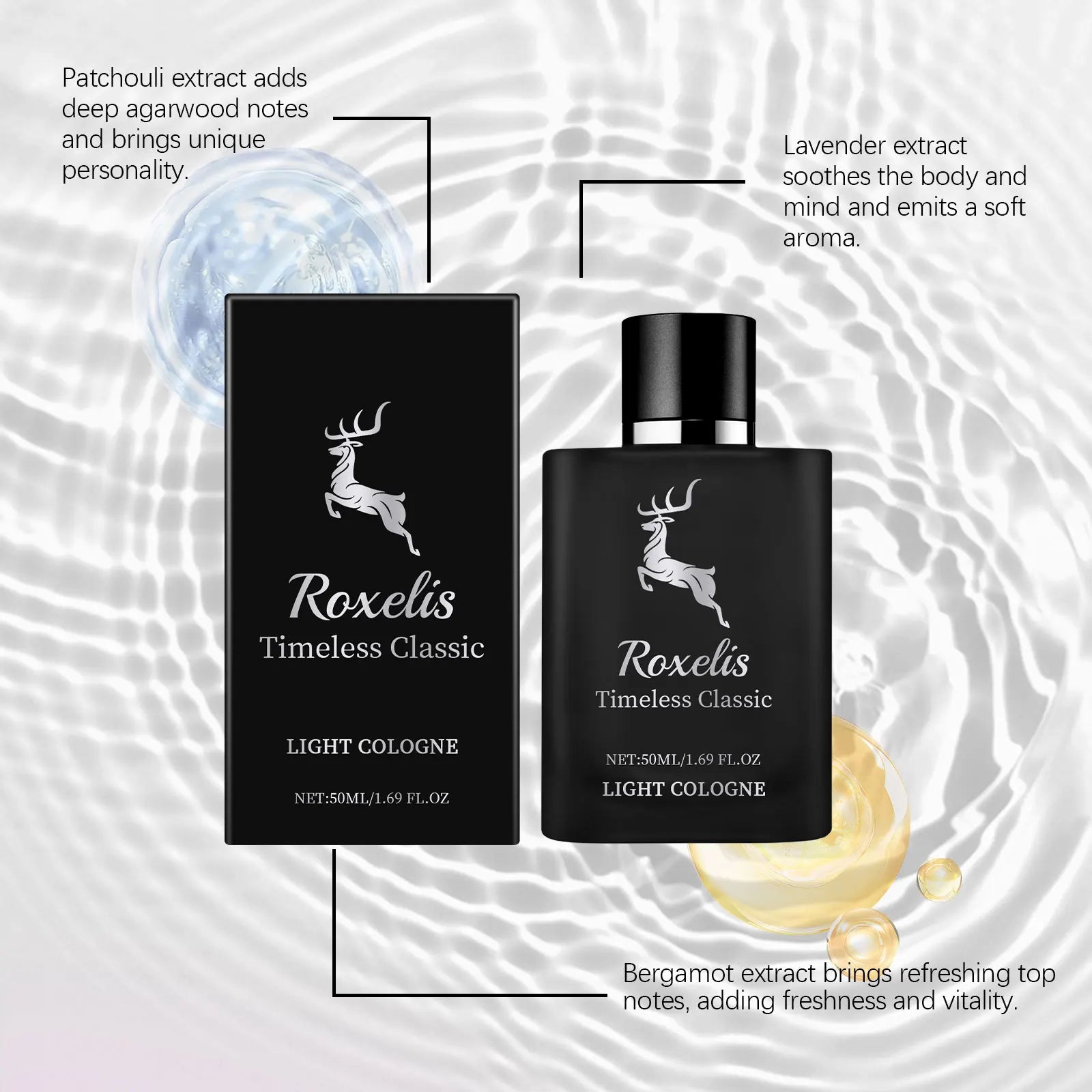 Roxelis Bergamot Perfume Classic Cologne Natural Fresh Hair Temperament Lasting Fragrance elegant Portable Perfume Secondary image