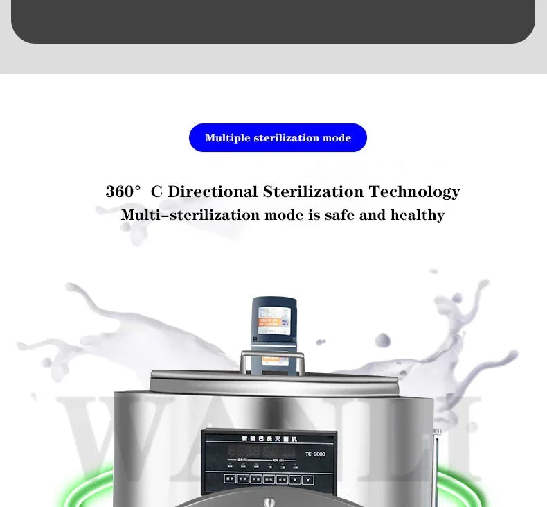 Home Electric 30L Commercial Pasteurization Tank Milk Pasteurization Machine Yogurt Cow Wine Farm Lawn Intelligent Sterilizer 22
