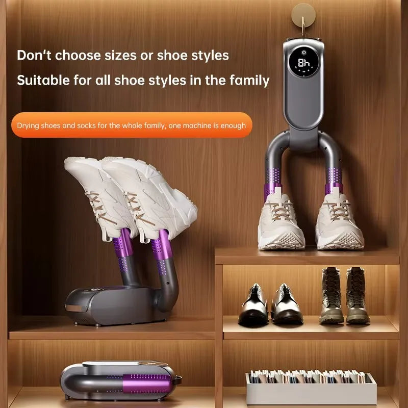220V Shoe Dryer Electric Timing Dryer Retractable Fast Drying UV Sterilization Household Travel Foldable Shoes Boot Socks Gloves
