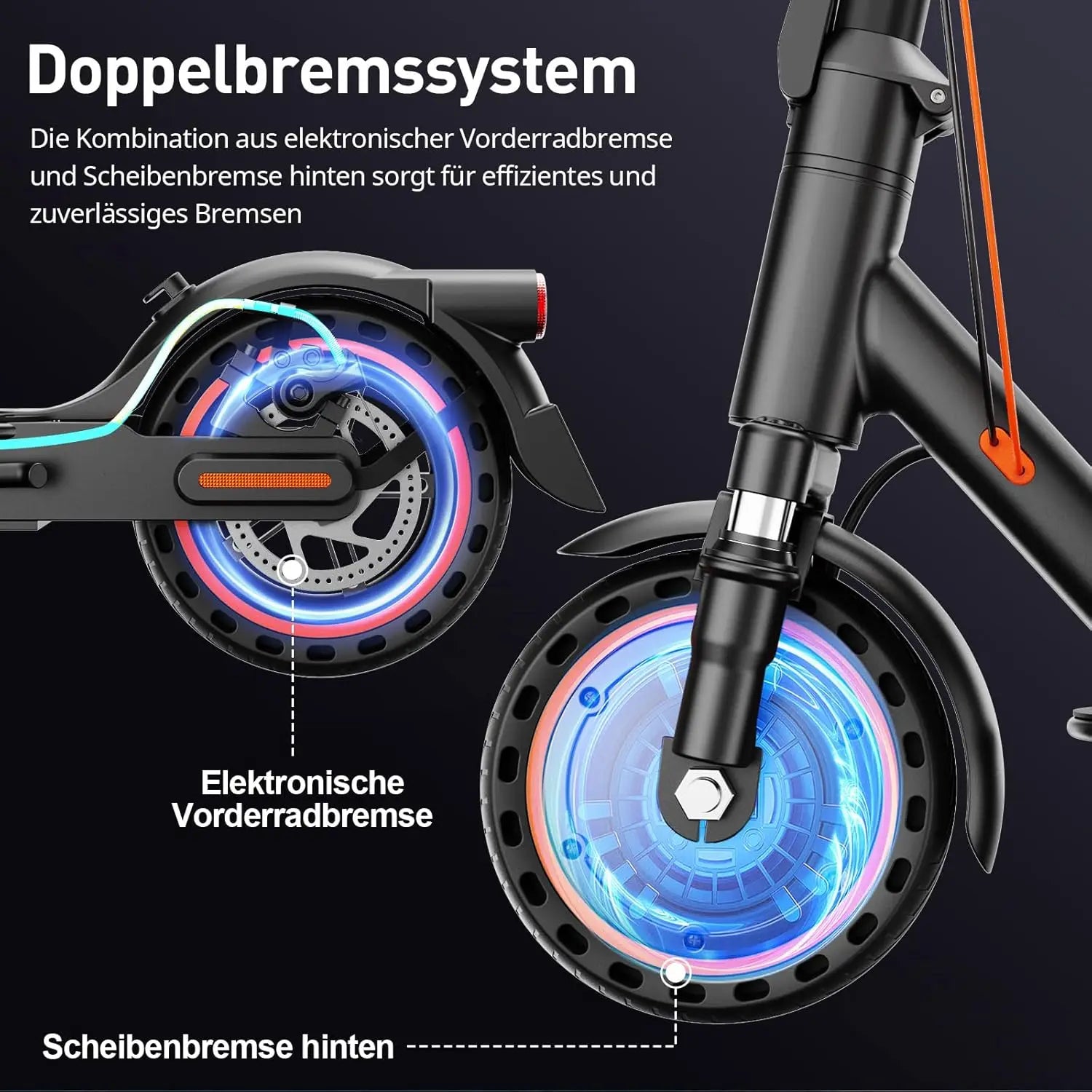 TODIMART T6 ABE e-scooter with road approval, 30 km, 350W, inch tires, Dual shock absorbers, e-scooter for adults
