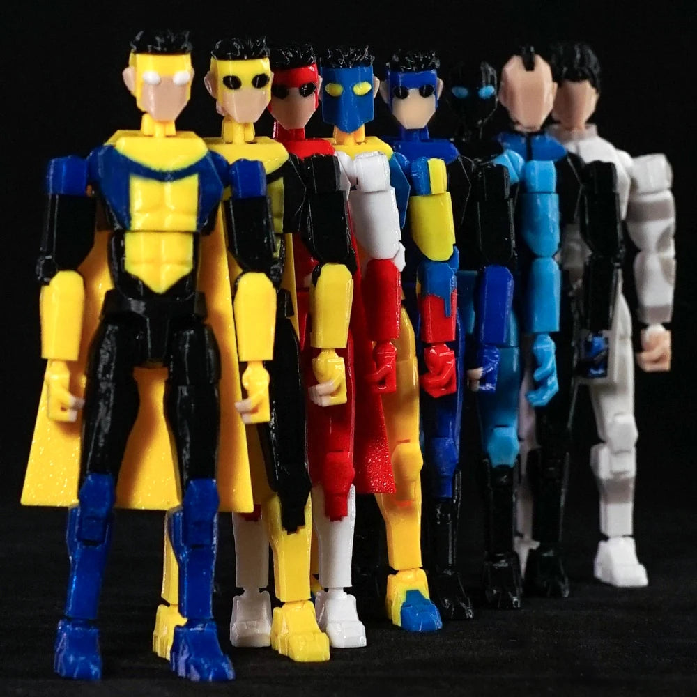 3D Printed Invincible Toys Action Figures Anime Model Lucky Dummy 13 Superheroes Mark Thragg Multi-Jointed Toy Ornaments Gifts Main image