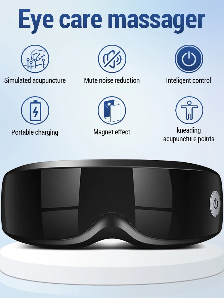 Eye Massager 9 Modes Magnetic Therapy Vibrator Smart Eye Massage Instrument Removal Relieves Fatigue Eyeball Massage Health Care