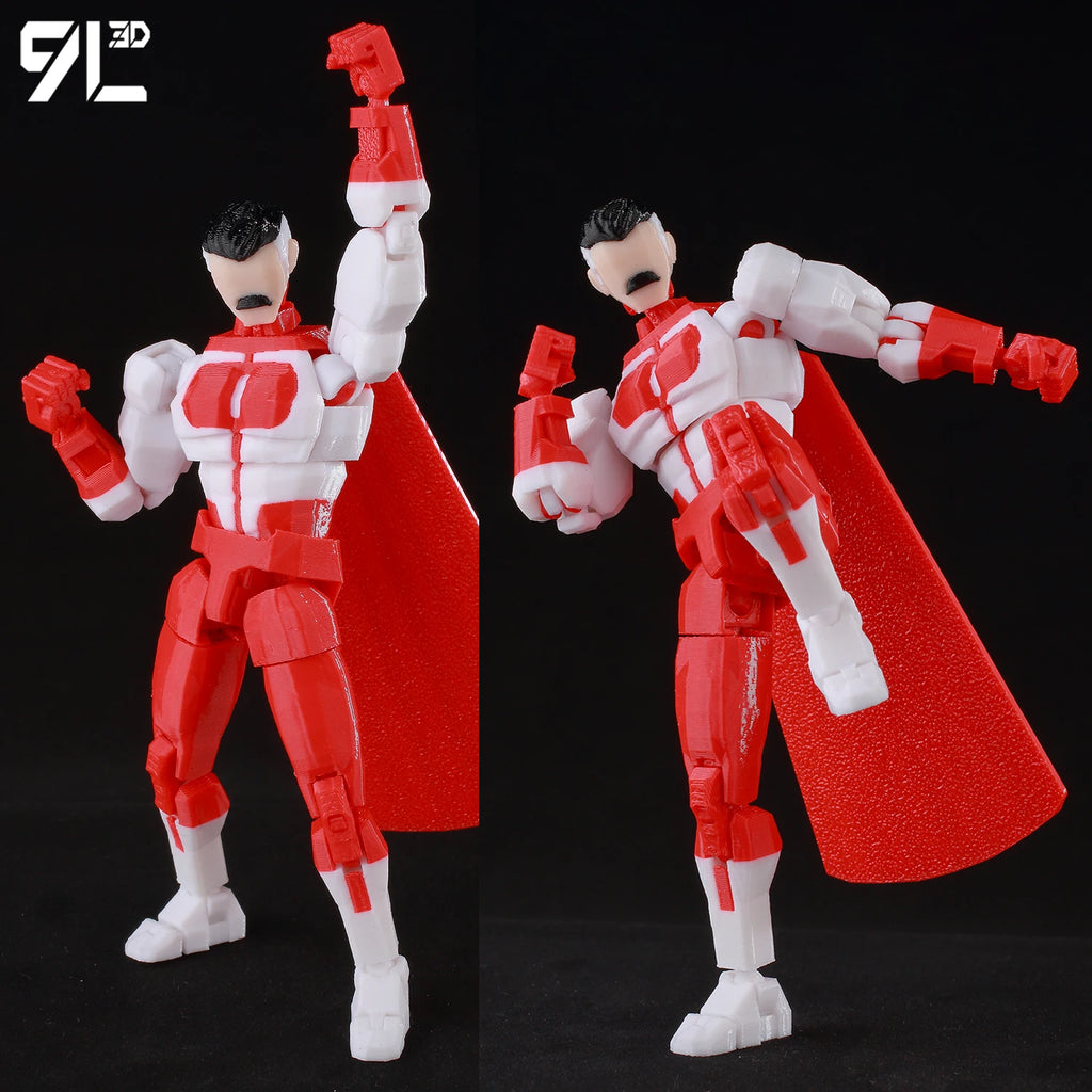 9L3D Superhero Team Invincible Boy Heroes Action Figure Lucky13 Dummy13 Multi-Colored T13 Multi-Jointed Collectible Toys Titan13