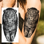 1 Sheet Cobra Snake Dragon Scorpion Temporary Tattoos For Men Women Waterproof Long Lasting Lion Tiger Wolf Fake Tattoo Stickers