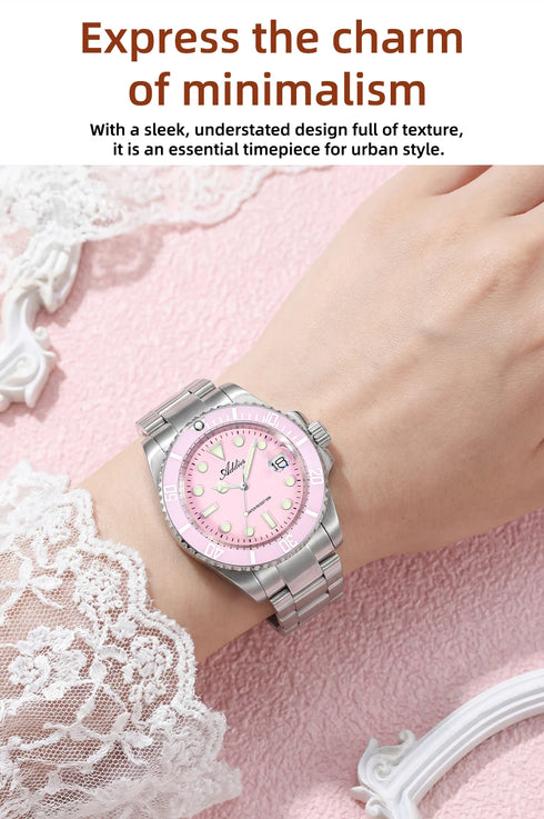 ADDIES Luxury Women's Watches Elegant Classic 36mm Business Ladies Watch BGW9 Luminous Waterproof Steel Quartz Woman Watches