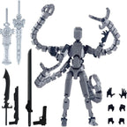 T13 Action Figure 3D Printed Multi-Jointed Movable Titan 13 Lucky Dummy Nova Robot Action Figure Desktop Assembly Completed Gift
