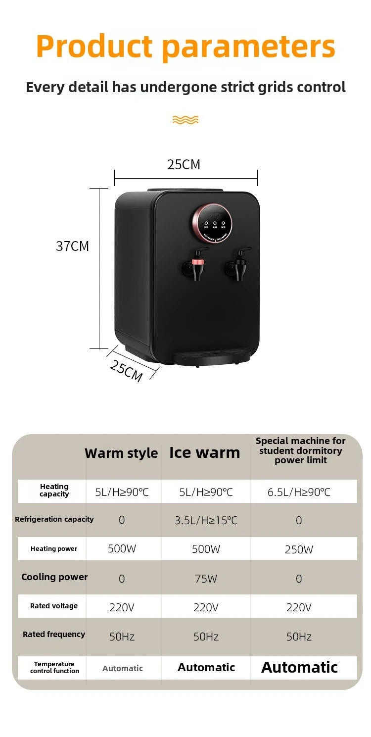 110V 220V Desktop Cold/Hot Water Dispenser,household Ice & Warm & Hot Water Machine with Automatic Temperature Control