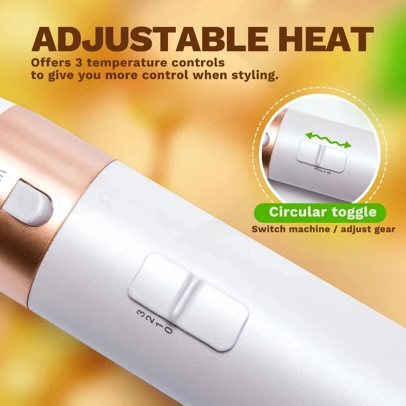 5 In 1 Hair Dryer And Hot Air Comb Brush With Curling Iron Hair Straightener For Fast Drying Curling Straightening And Styling