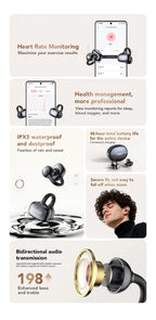 MINISO MS503 Wireless Bluetooth Earbuds AI Translation Earphones Outdoor Sports Headphones Clear Sound Headset Soft Comfortable