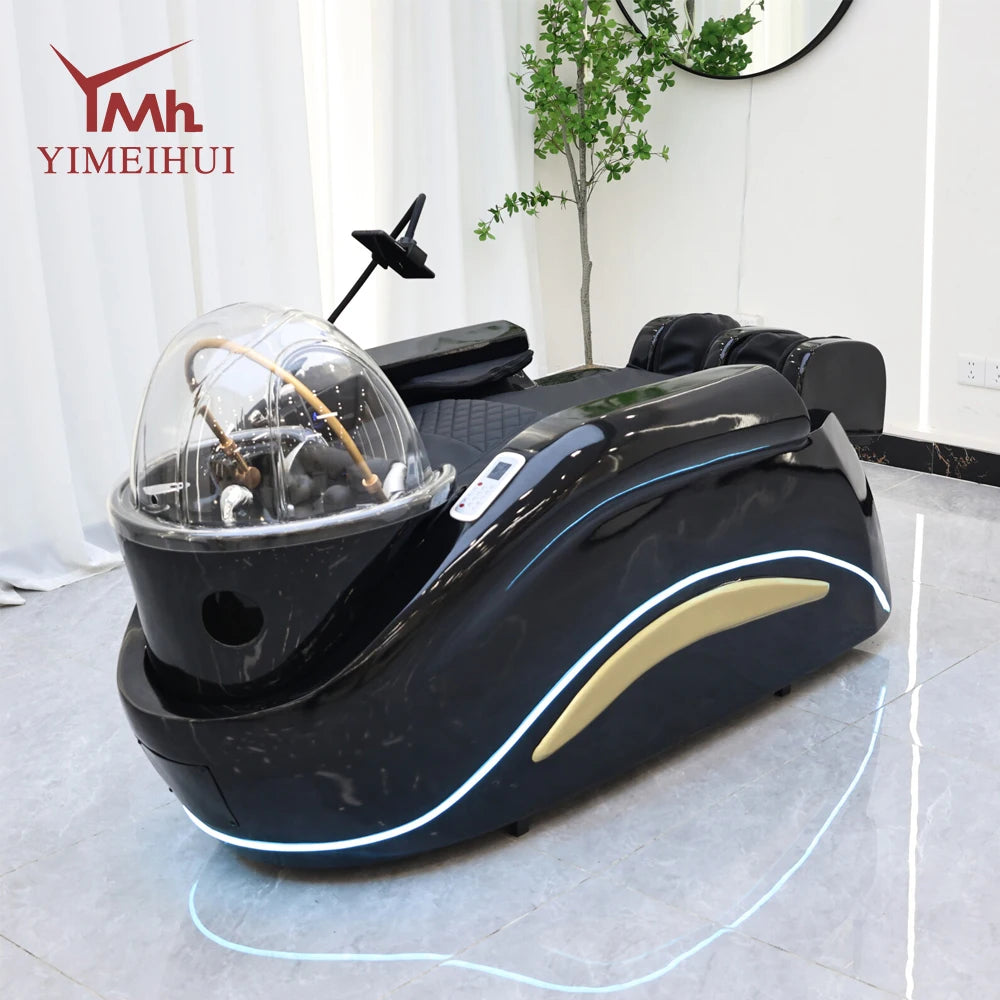 Electric adjustable hair spa chair head washing station shampoo massage bed for salon shop Main image