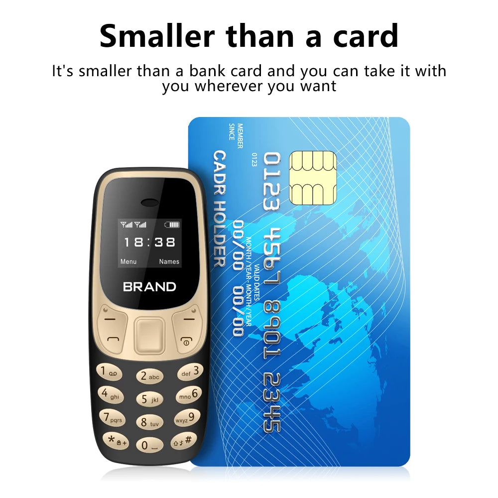SERVO BM10 Mini Mobile Phone 2 SIM Card Bluetooth Earphone Voice Changer Dialer Low Radiation Sound Recording Small Cellphone