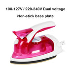 100-240V Mini Iron Handheld Garment Ironing Machine Ceramic soleplate Wet Dry Dual use Clothes Fabric Ironing Portable fortravel