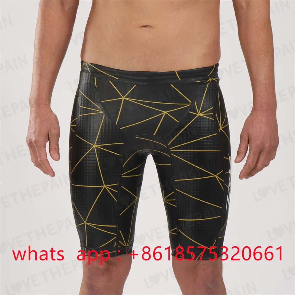 Zootekoi Men Swimwear Training Swim Shorts Beach Trunks Swimming Pants Swimsuit Jammer Summer Sports Surf Pantalones Shorts 2024