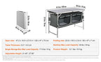 SucceBuy Camping Outdoor Kitchen Table Cabinet Foldable Folding Cooking Storage Rack Aluminum Alloy Bracket for BBQ Picnic