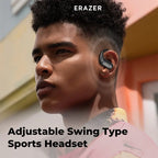 ERAZER XT60PRO Sports Wireless Headphones Bluetooth Earphones Earbuds Noise Reduction Headset with Mic Earhook