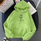 2024 Autumn Winter Hoodies Sportwear Women's Hoodie Pullover Sweatshirt Stylish Flower Print With Thick Long Sleeves Tops Loose