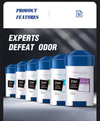 72-Hour Long-Lasting Deodorant Men，Aluminum-Free Fresh Scent，Pure Sport for Gym & Workout，Underarm Odor Body Remove，No Stains
