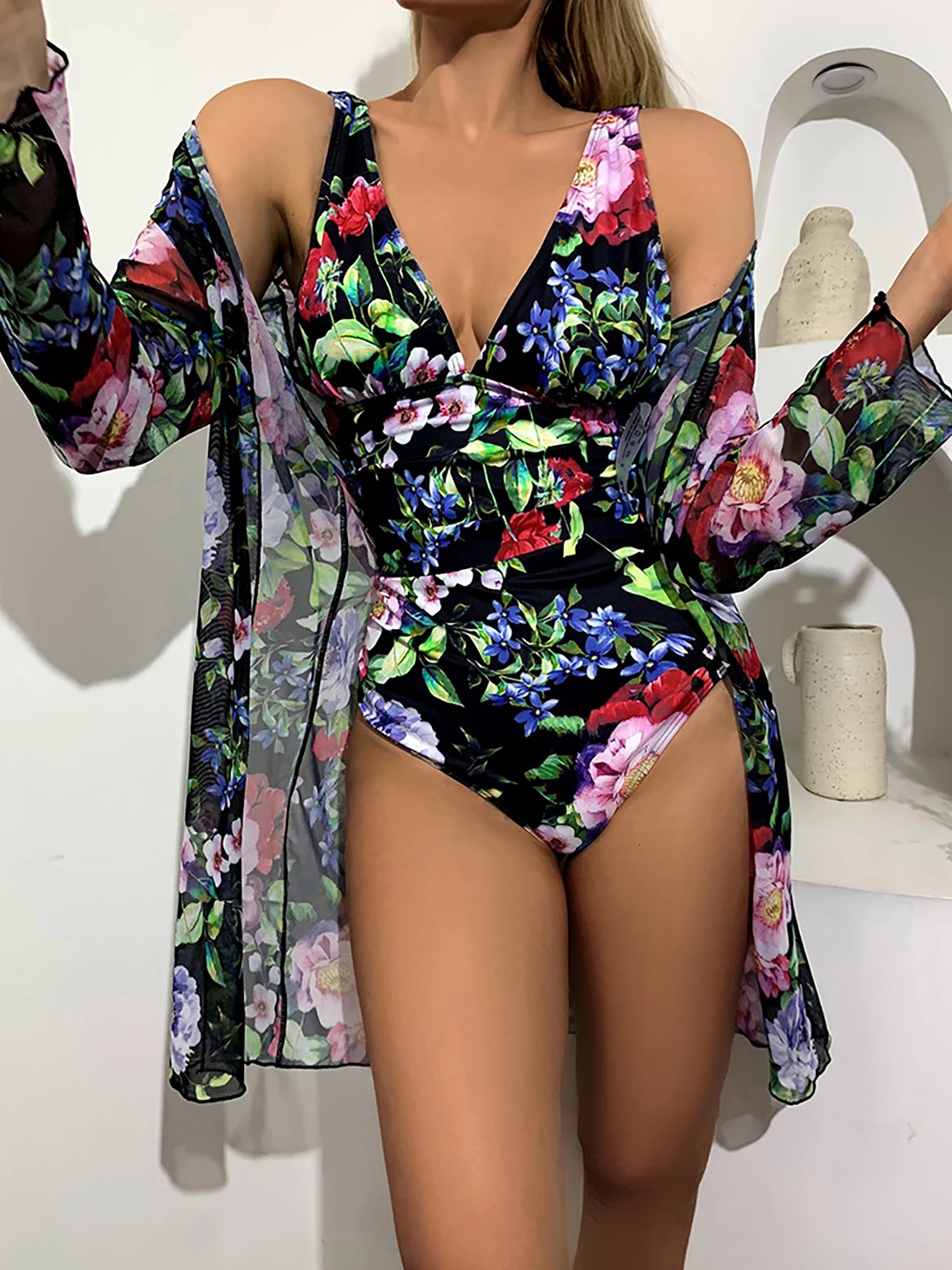 Sexy Swimwear Women`s Deep V One Piece Swimsuit 2026 New Female Bathing Suit Woman Bodysuit Swimming for Beach Wear Monokini Main image