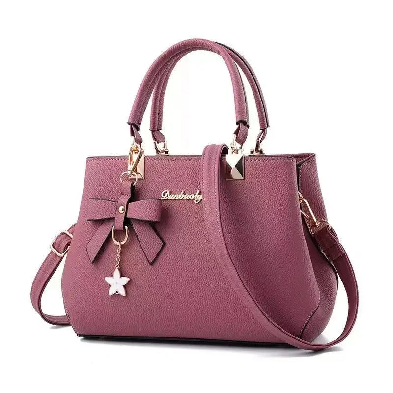 New Korean version trendy autumn and winter bow women's bag portable shoulder bag messenger bag killer bag mother bag large capa