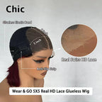 260% Density Real HD 5x5 Lace Closure Wigs Super Double Drawn Vietnamese Virgin Hair Short BOB Wig Glueless Pre Plucked Lace Wig