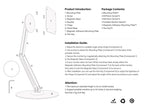 UPERFECT Metal Magnetic Bracket VESA 2 IN 1 Stand Max Support 19" Portable Monitor with Adjustment Holder For 7"-19" Dispalys