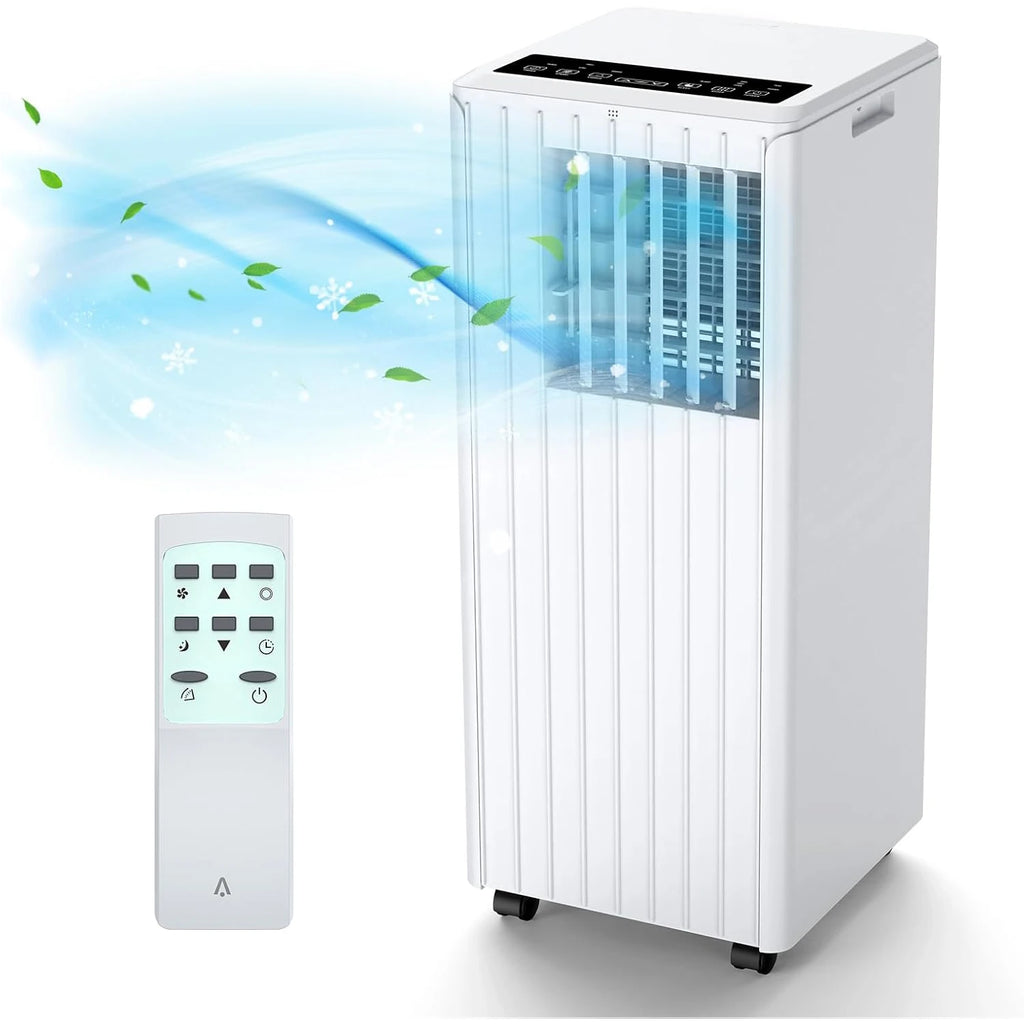 3-in-1 9000 BTU Portable Air Conditioner,Efficient Cooling,Dehumidifier 42L/day,Fan 2 Speed,Digital Display,Remote Control