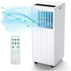 3-in-1 9000 BTU Portable Air Conditioner,Efficient Cooling,Dehumidifier 42L/day,Fan 2 Speed,Digital Display,Remote Control